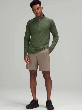 Lululemon Mens Metal Vent Green Twill 1/4 Zip size small